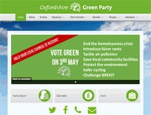 Tablet Screenshot of greenoxfordshire.com